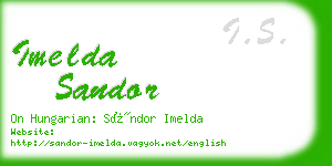 imelda sandor business card